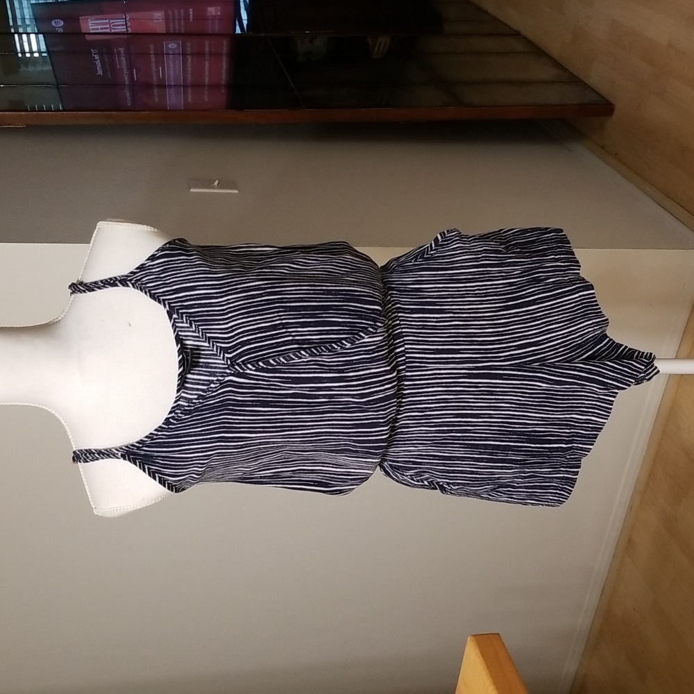 Olivaceous Romper Spaghetti Strap Pockets Elastic Waistband